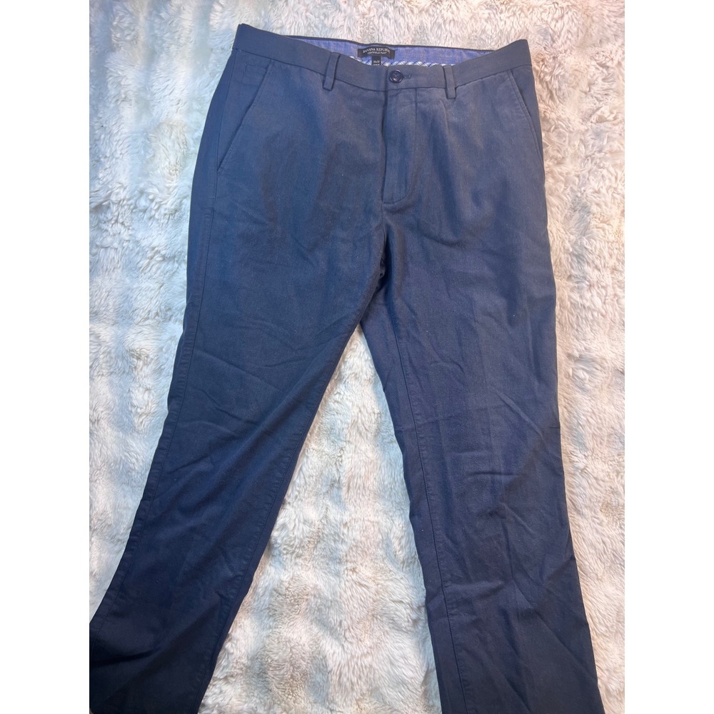 Banana Republic Kentfield Pant Men 33x32 Navy Blue Flat Front Chino Trousers A38